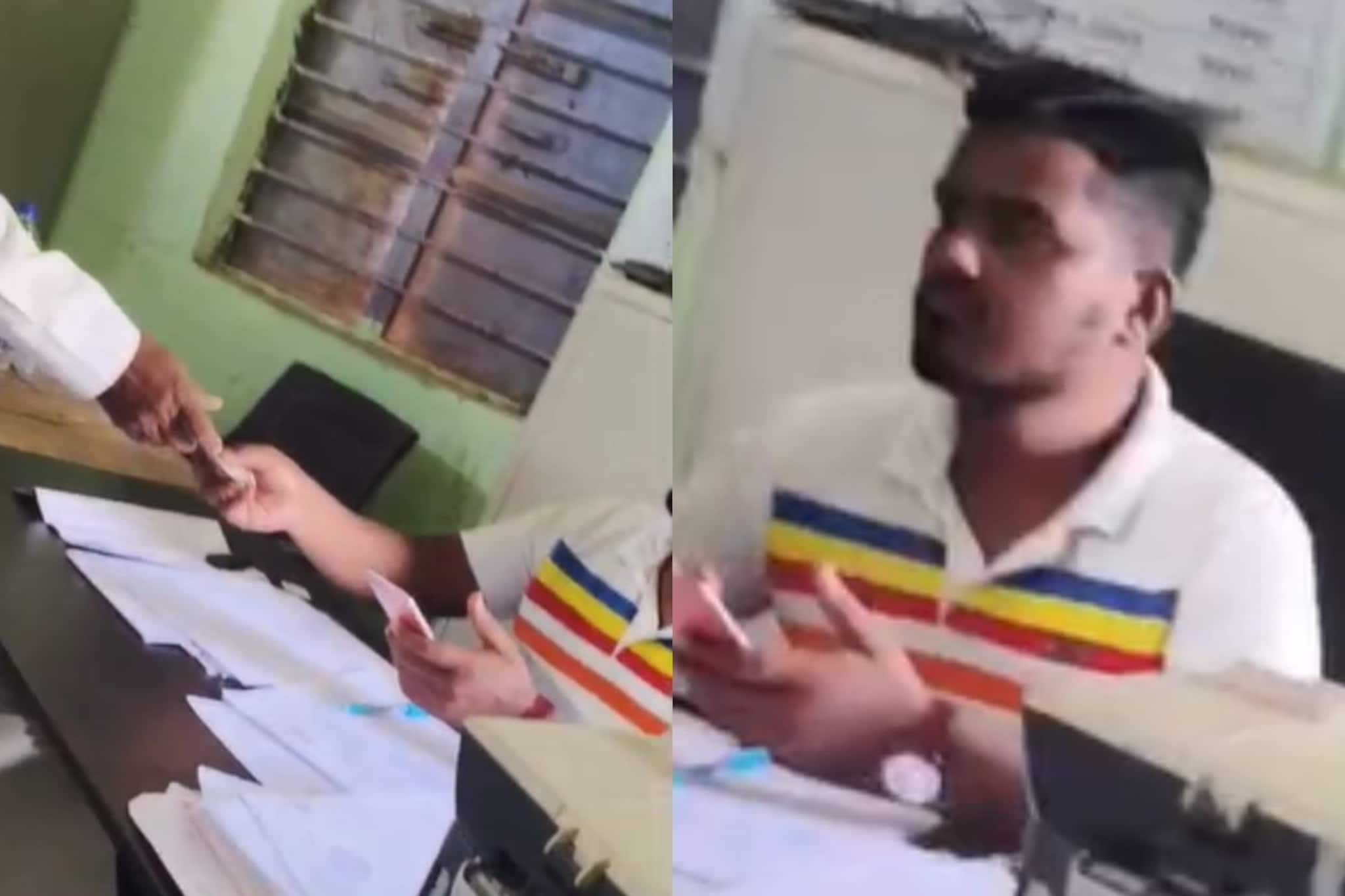 बीड हादरलं! ग्रामपंचायत कार्यालयातच 'लक्ष्मी' दर्शन; ग्रामरोजगार सेवकाचा लाच घेतानाचा व्हिडिओ व्हायरल