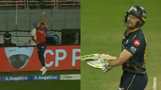 6 फुटी फिल्डर हवेत उडाला, बाऊंड्री लाईनवर चमत्कार घडला, बटलर बघतच राहिला, Video