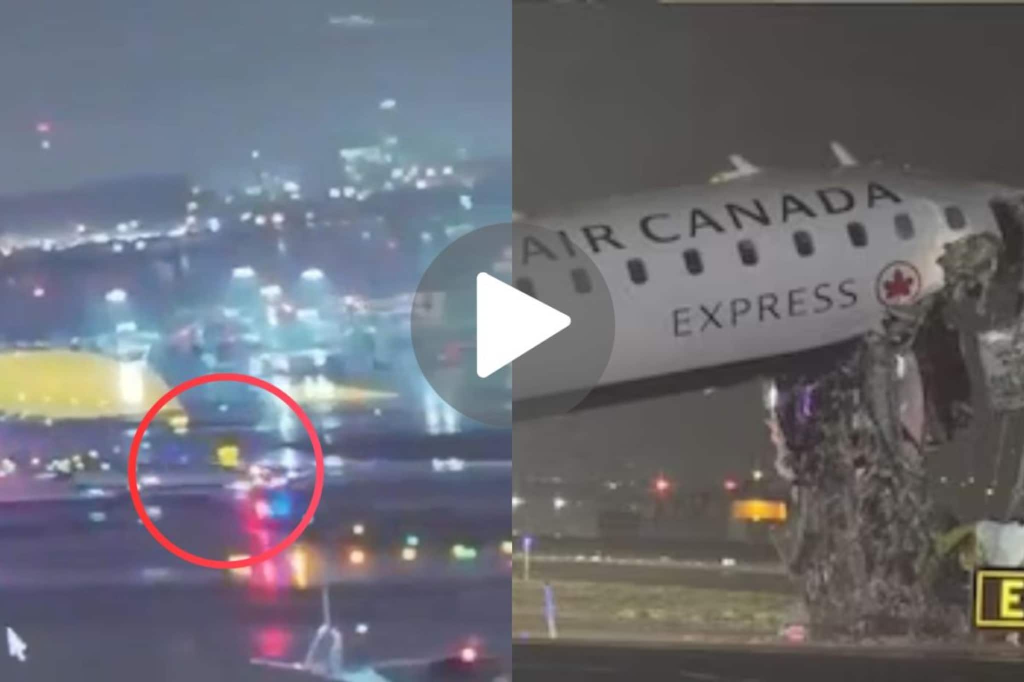 'प्लीज थांबा...', न्यूयॉर्क एअरपोर्टवर विमानाची ट्रकला धडक, श्वास रोखणारा CCTV