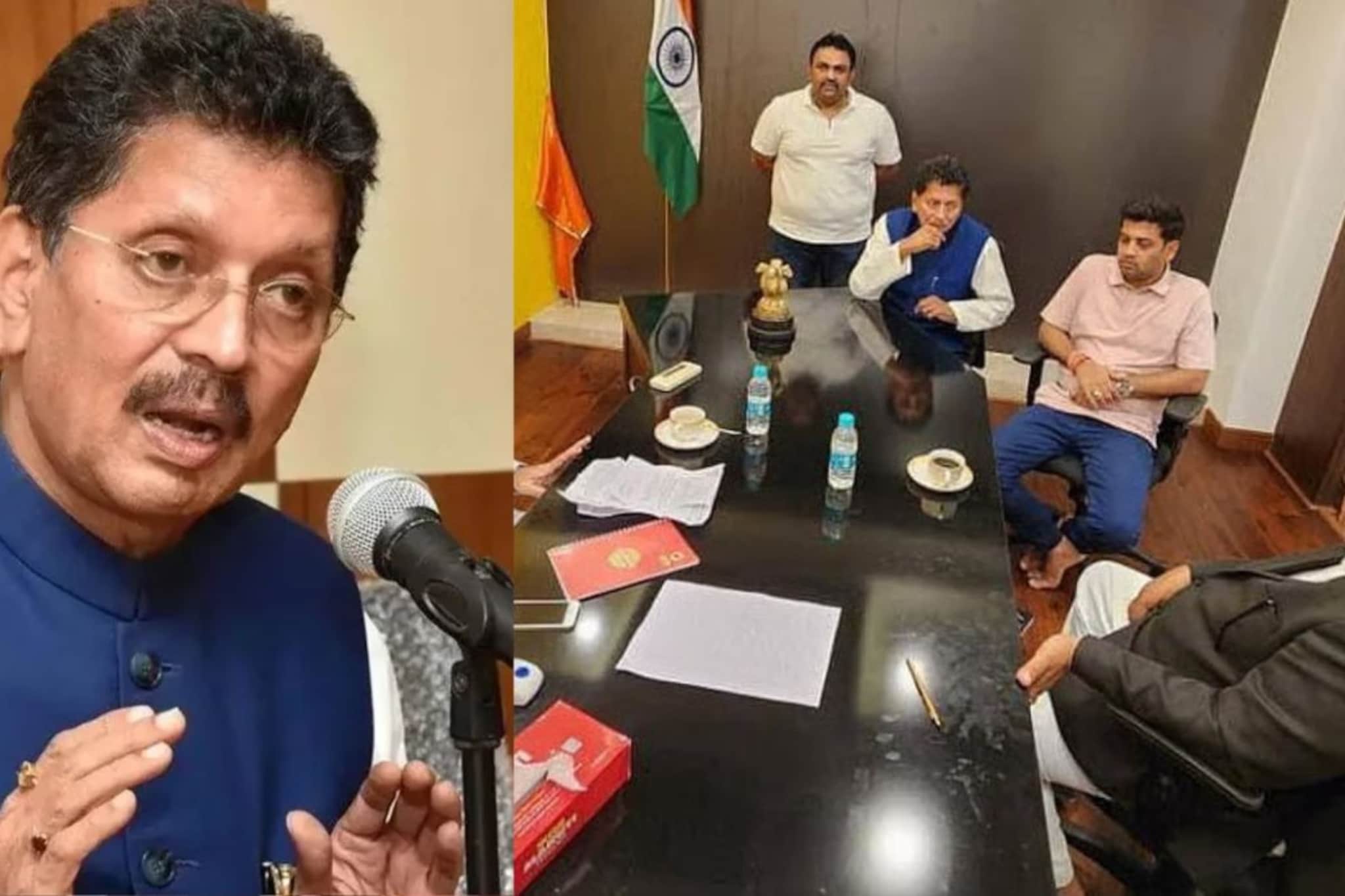 अशोक खरातकडे आमदारांना घेऊन गेला होता का? दीपक केसरकरांनी 'त्या' फोटोवर दिलं स्पष्टीकरण अशोक खरातकडे आमदारांना घेऊन गेला होता का? दीपक केसरकरांनी 'त्या' फोटोवर दिलं स्पष्टीकरण