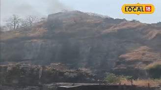 देवगिरी किल्ल्याला अचानक लागली आग, एकच धावपळ, मोठं नुकसान PHOTOS