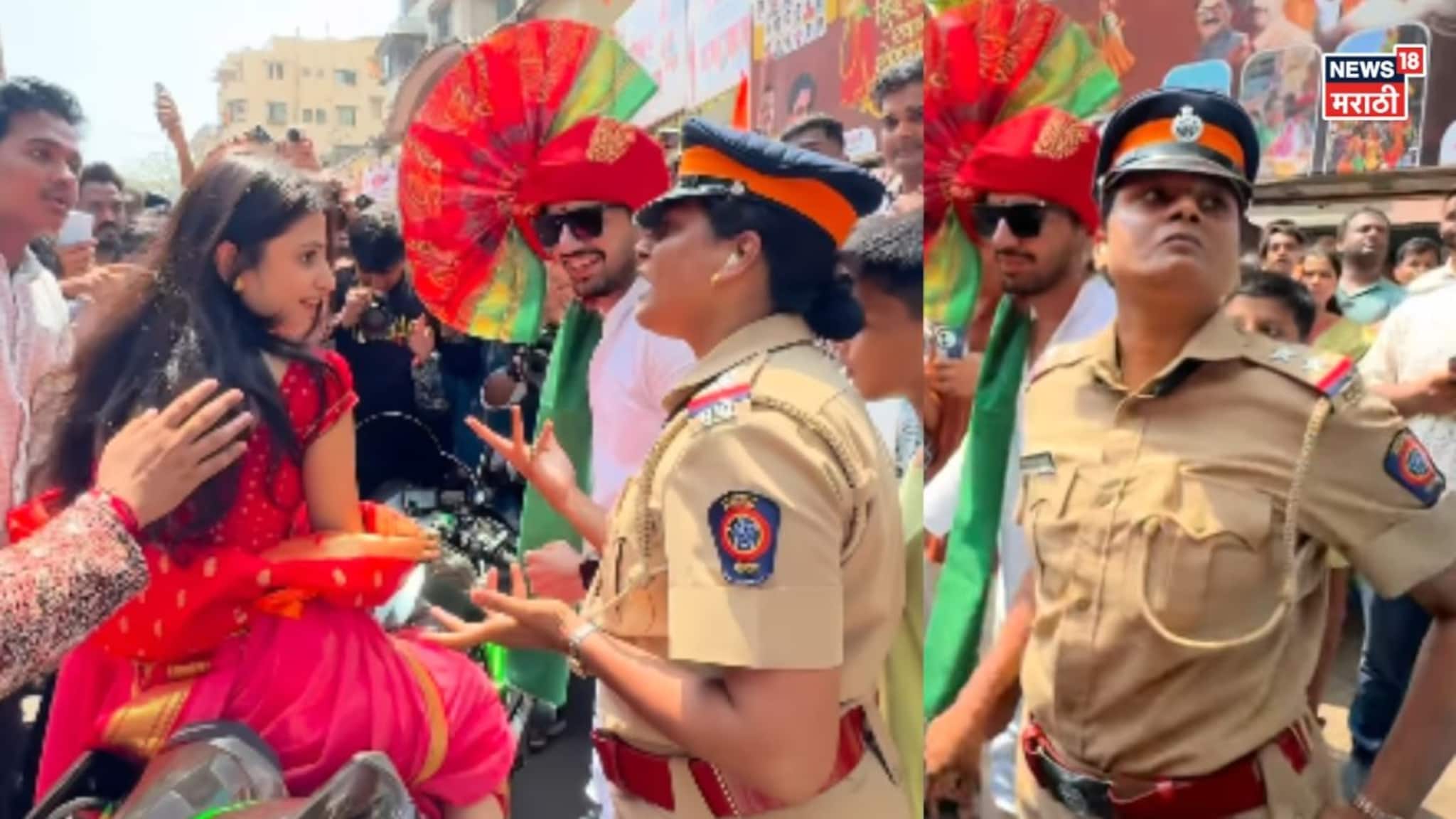 व्हायरल बाइकर गर्लला महिला पोलिसाचा दणका, VIDEO VIRAL