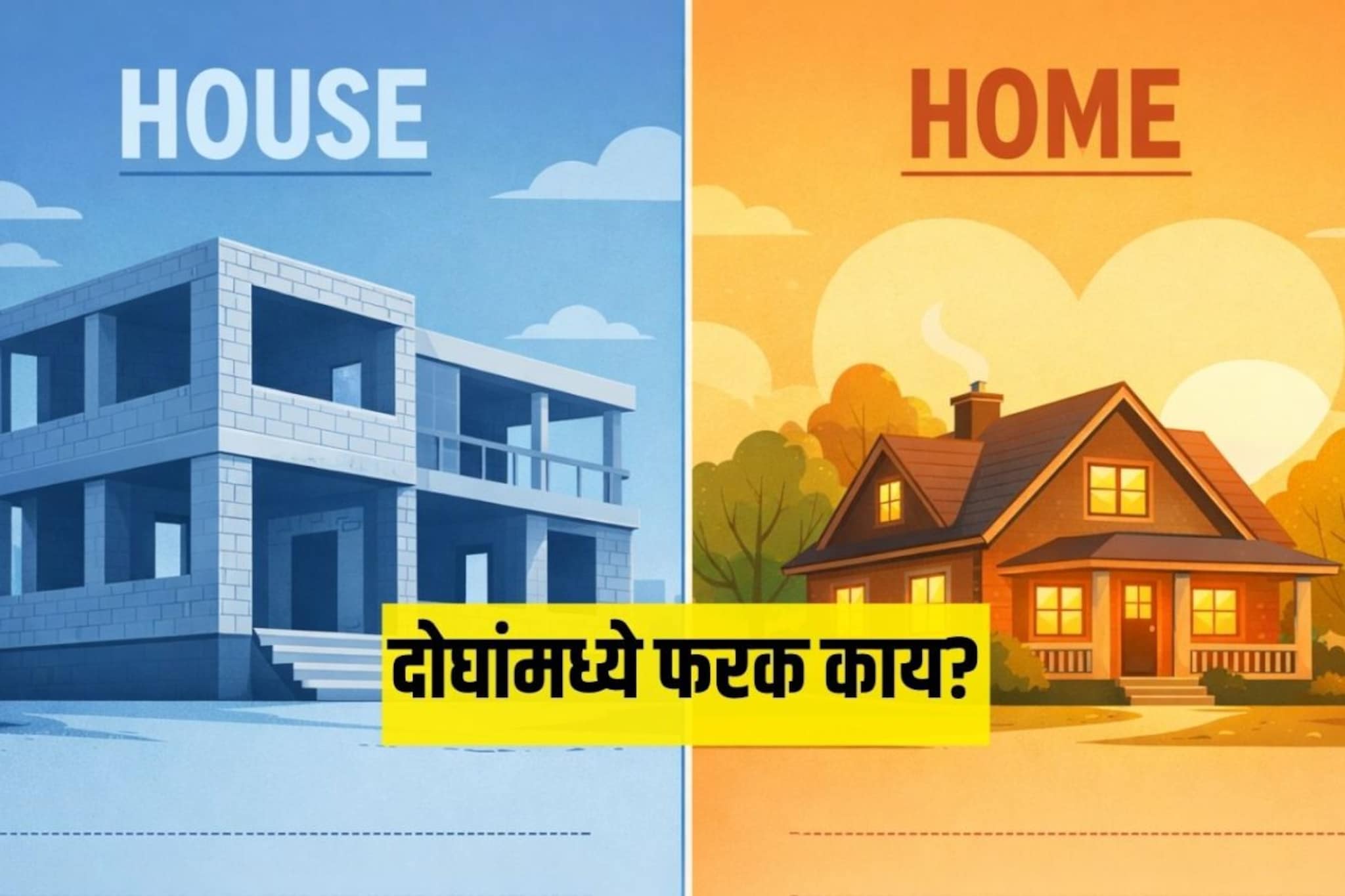 Home आणि House दोघांमध्ये फरक काय? 99 टक्के लोकांना सांगताच येणार नाही याचं योग्य उत्तर