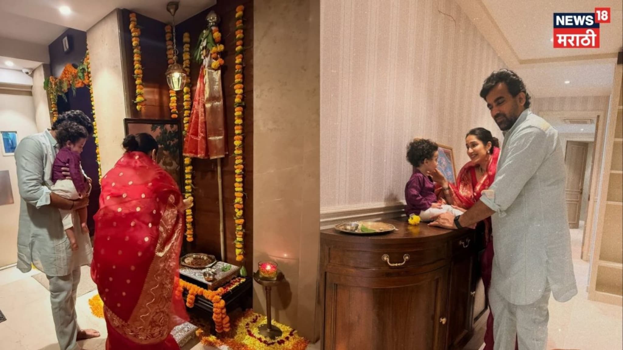 घरामध्ये मंदिर, मुंबईत असूनही कोल्हापुरी साज... झहीर-सागरिकाच्या घराचे Inside Photo