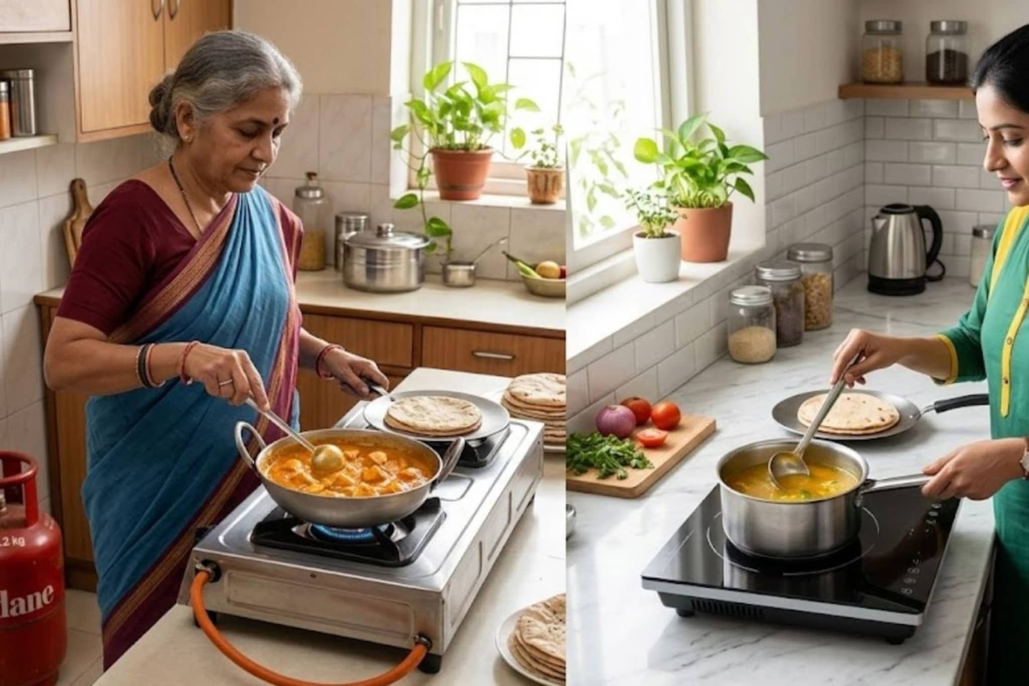 LPG Vs Induction : गॅस सिलेंडरच की इंडक्शनचा पर्याय? दोघांपैकी काय आहे जास्त फायदेशीर? कोणती पद्धत वाचवते पैसे? LPG Vs Induction : गॅस सिलेंडरच की इंडक्शनचा पर्याय? दोघांपैकी काय आहे जास्त फायदेशीर? कोणती पद्धत वाचवते पैसे?