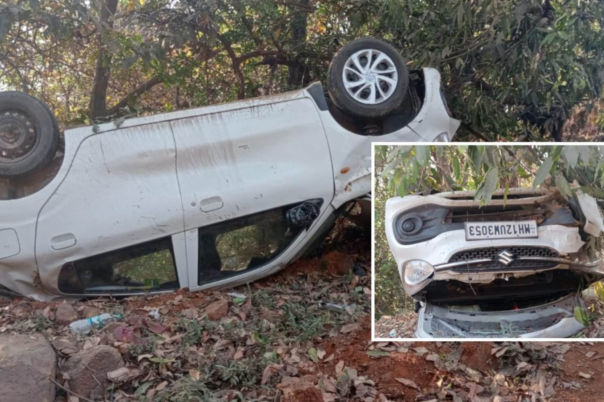 कारमध्ये 2पुरुष 2महिला, पुण्याकडे येताना वरंधा घाटात घडलं भयंकर, भरधाव कार पलटली