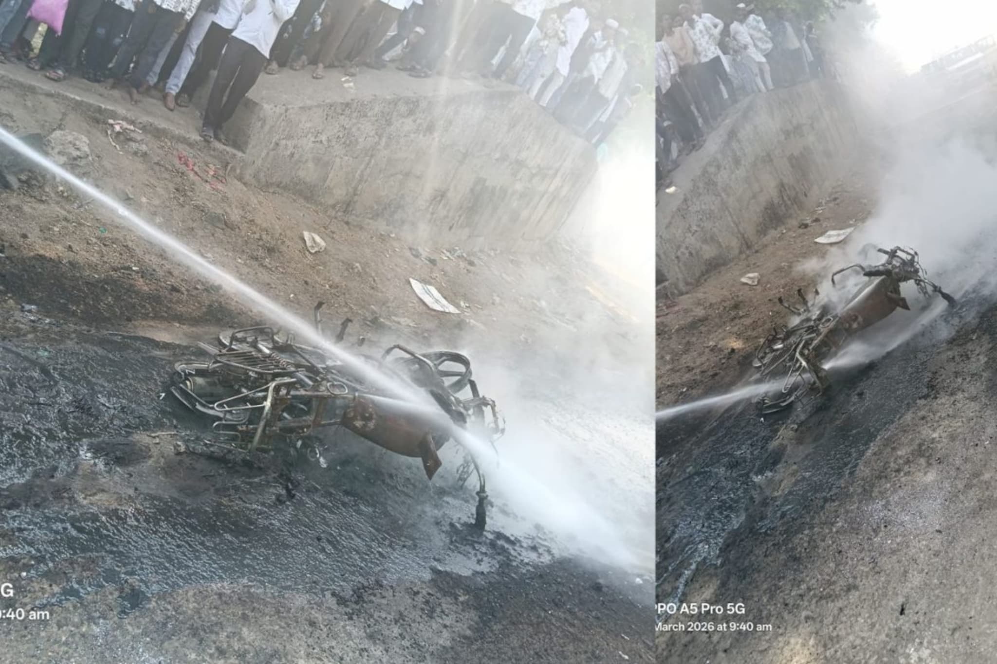 Nanded: दुचाकीवरून जात होता, अचानक अंगात झाले स्फोट, जागेवरच जळाला तरुण, ईदगाहजवळ खळबळजनक प्रकार Nanded: दुचाकीवरून जात होता, अचानक अंगात झाले स्फोट, जागेवरच जळाला तरुण, ईदगाहजवळ खळबळजनक प्रकार