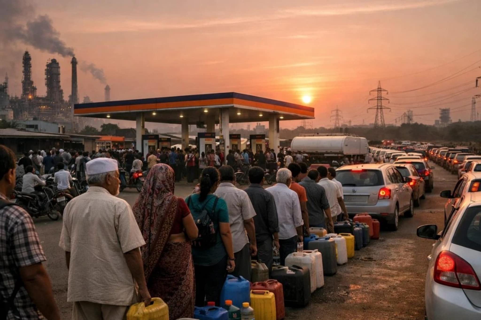 पेट्रोल पंप समोर लाइन लावावी लागणार का? इंधनाचा साठा किती दिवस पुरणार, कोणालाच माहिती नाही भारताचा 'बॅकअप प्लॅन'