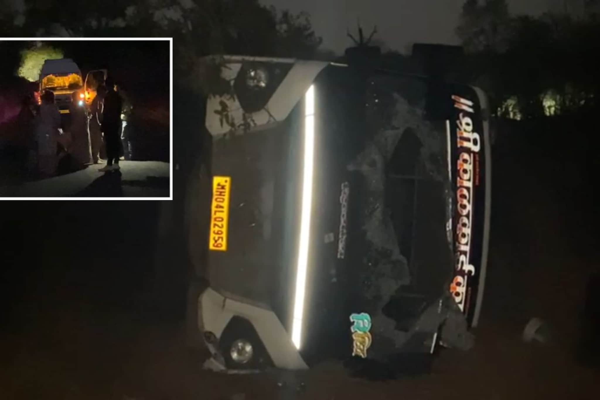 शिमगोत्सवासाठी जाणाऱ्या बसला रत्नागिरीत भीषण अपघात, साखरझोपेत असलेले 25 जण जखमी