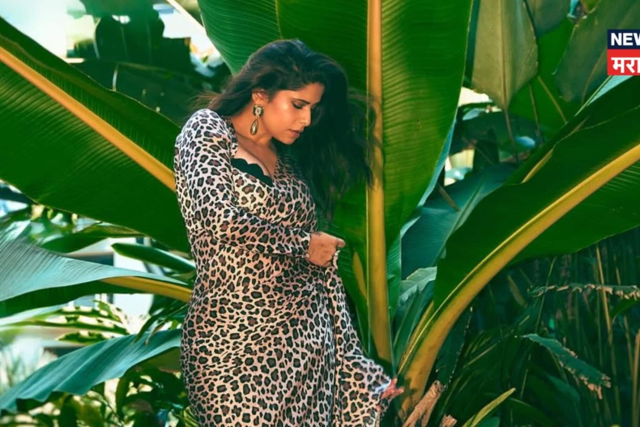 सई ताम्हणकरला बिबट्याची भुरळ! लेपर्ड प्रिंटेड साडीत हलवून टाकलं सोशल मिडिया, PHOTO 