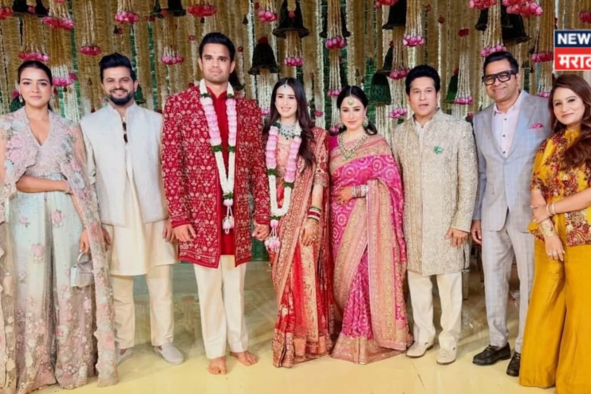 वरमाला घालताच अर्जुनचं हटके सेलीब्रेशन, मुलगा-सुनेचं बाँडींग बघून सचिनही भावुक