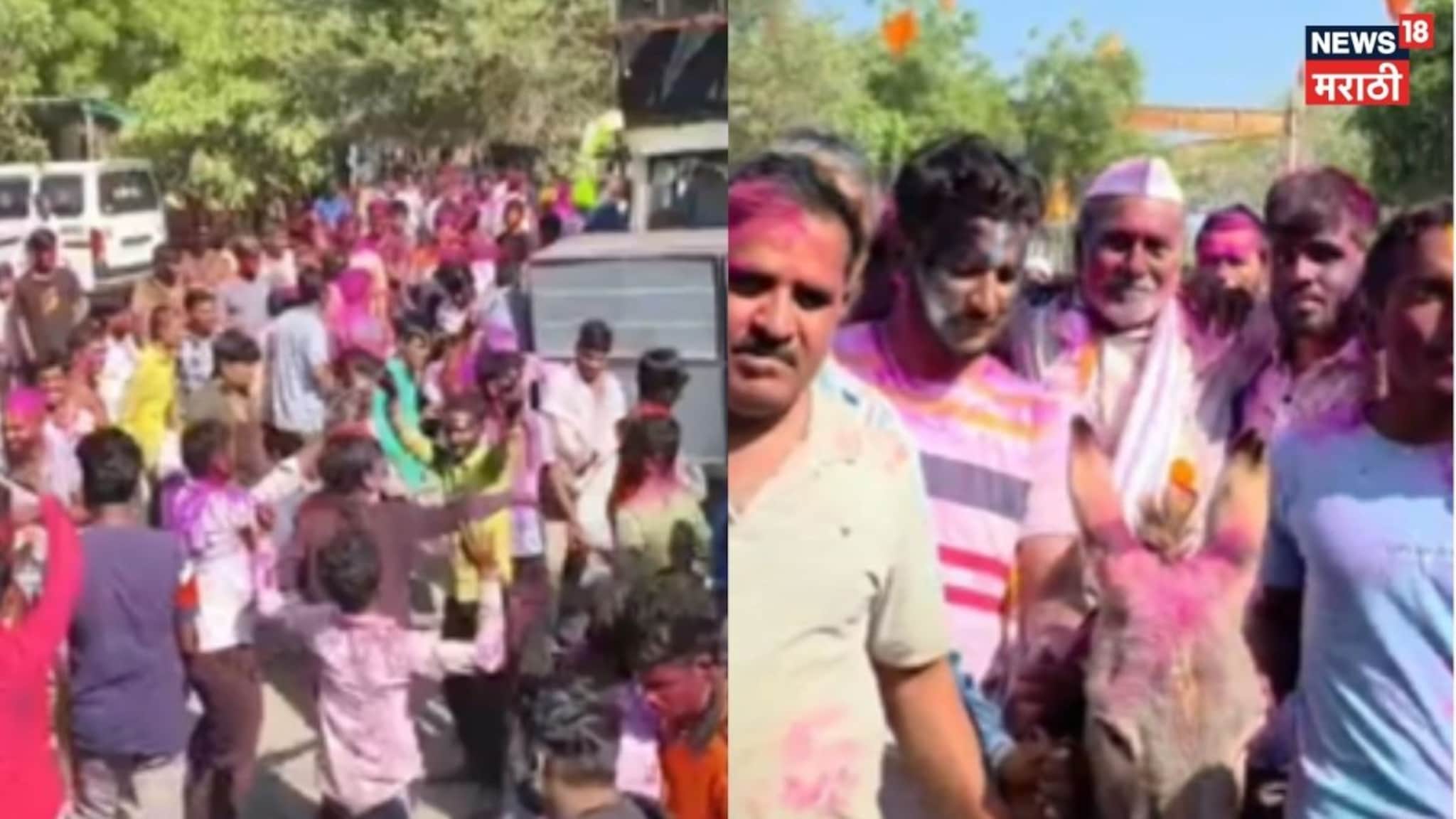 Video: जावयाची गाढवावरुन मिरवणूक, बीडच्या विडा गावची अनोखी परंपरा Video: जावयाची गाढवावरुन मिरवणूक, बीडच्या विडा गावची अनोखी परंपरा