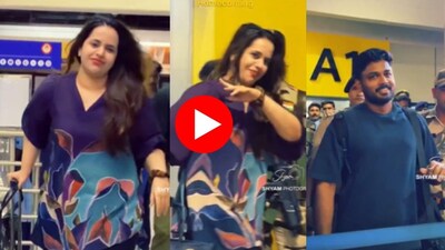 sanju samson airport video