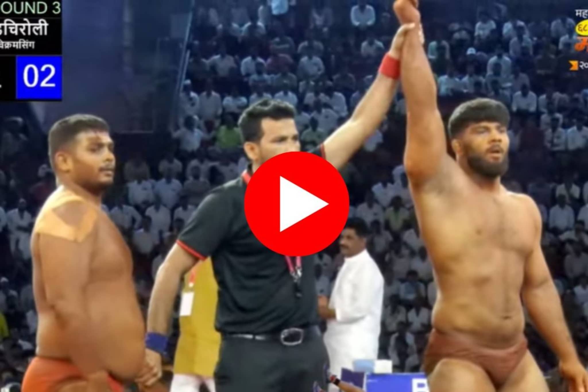 VIDEO : तिसऱ्या फेरीत सिकंदर शेखने आस्मान दाखवलं, गडचिरोलीच्या पैलवानाला 2 मिनिट 15  सेकंदात लोळवलं