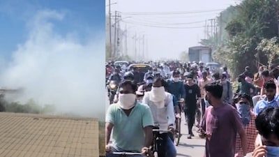 त्यामुळे कंपनीत सगळीकडे पांढरा धूर पसरला. बघता बघता सगळीकडे पांढऱ्या रंगाचा धूर पसरला. या धुरामुळे कर्मचाऱ्यांच्या श्वसनाचा त्रास होऊ लागला. (राहुल पाटील, प्रतिनिधी)