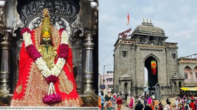 70-Foot Tuljabhavani Temple Replica Steals Show at Thane Chaitra Navratri