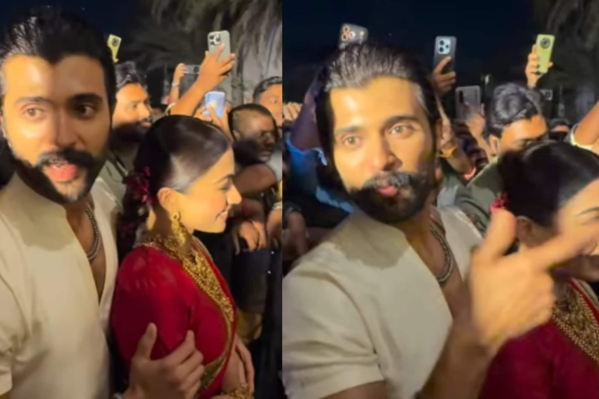 "तिकडे बघ... तिकडे!" रश्मिकाला कोणी पाहिलं तरी विजयचा चढतो पारा; VIDEO