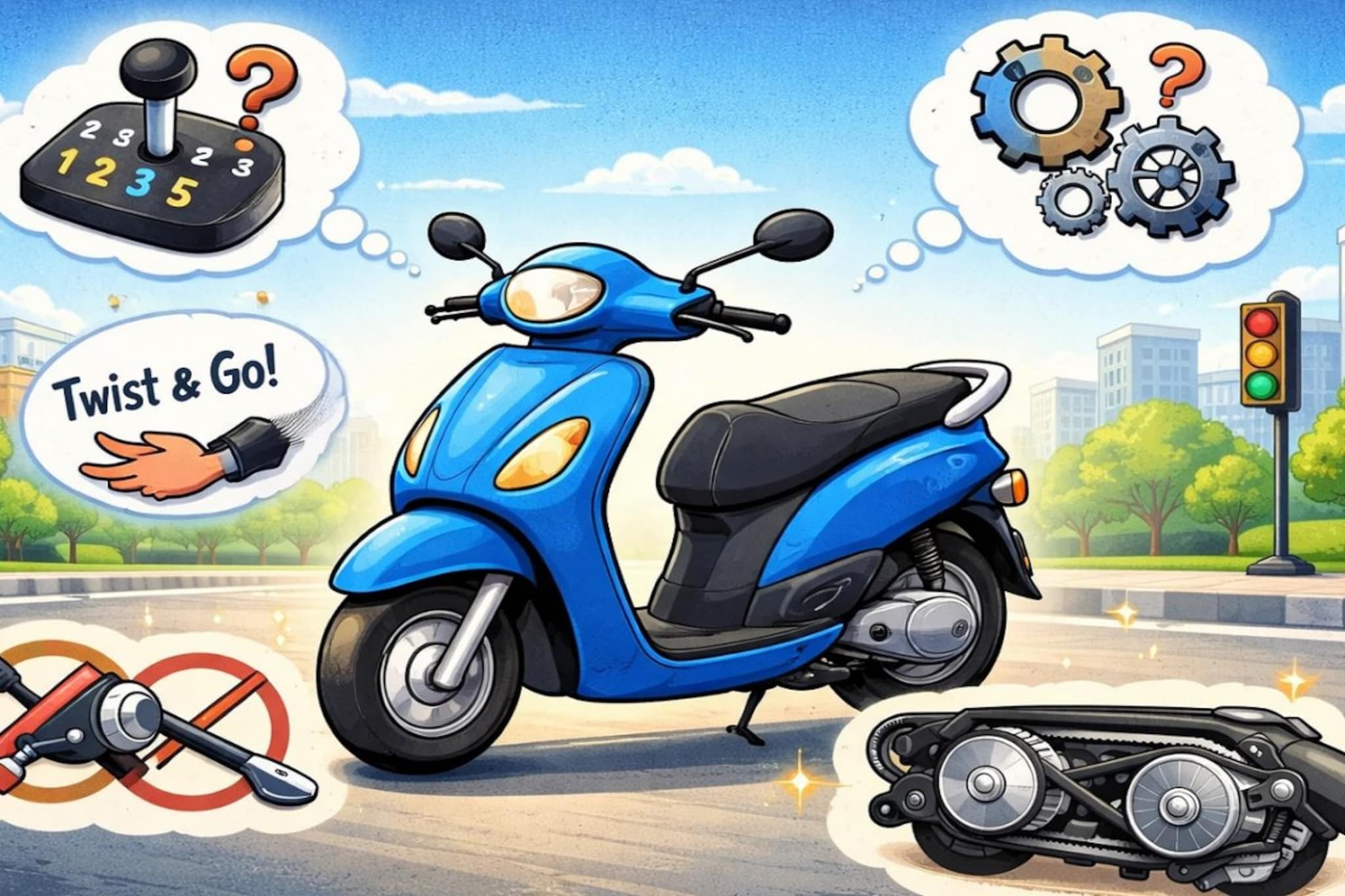 स्कूटरमध्ये मोटरसायकल सारखे गियर का नसतात? 90% लोकांना माहिती नाही खरं कारण