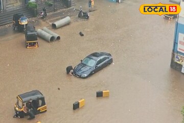 जिकडे तिकडे पाणीच पाणी! BMW पाण्यात बुडाली, पुण्यात आला 'पूर',  PHOTOS