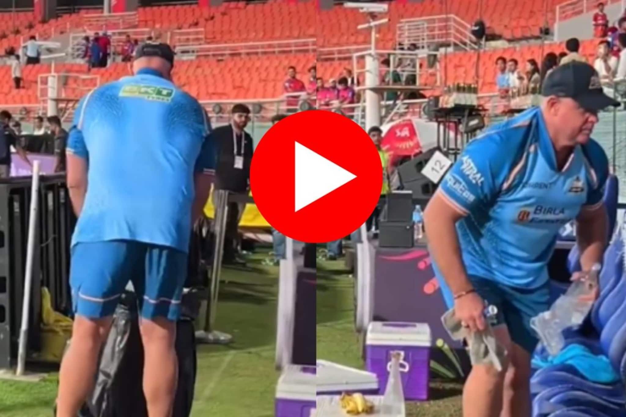 VIDEO : 2 वर्ल्डकप एक आयपीएल जिंकली, तरी माज केला नाही,मैदानावर कचरा उचलताना दिसला खेळाडू