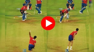 arjun Tendulkar net bowling arjun Tendulkar net bowling