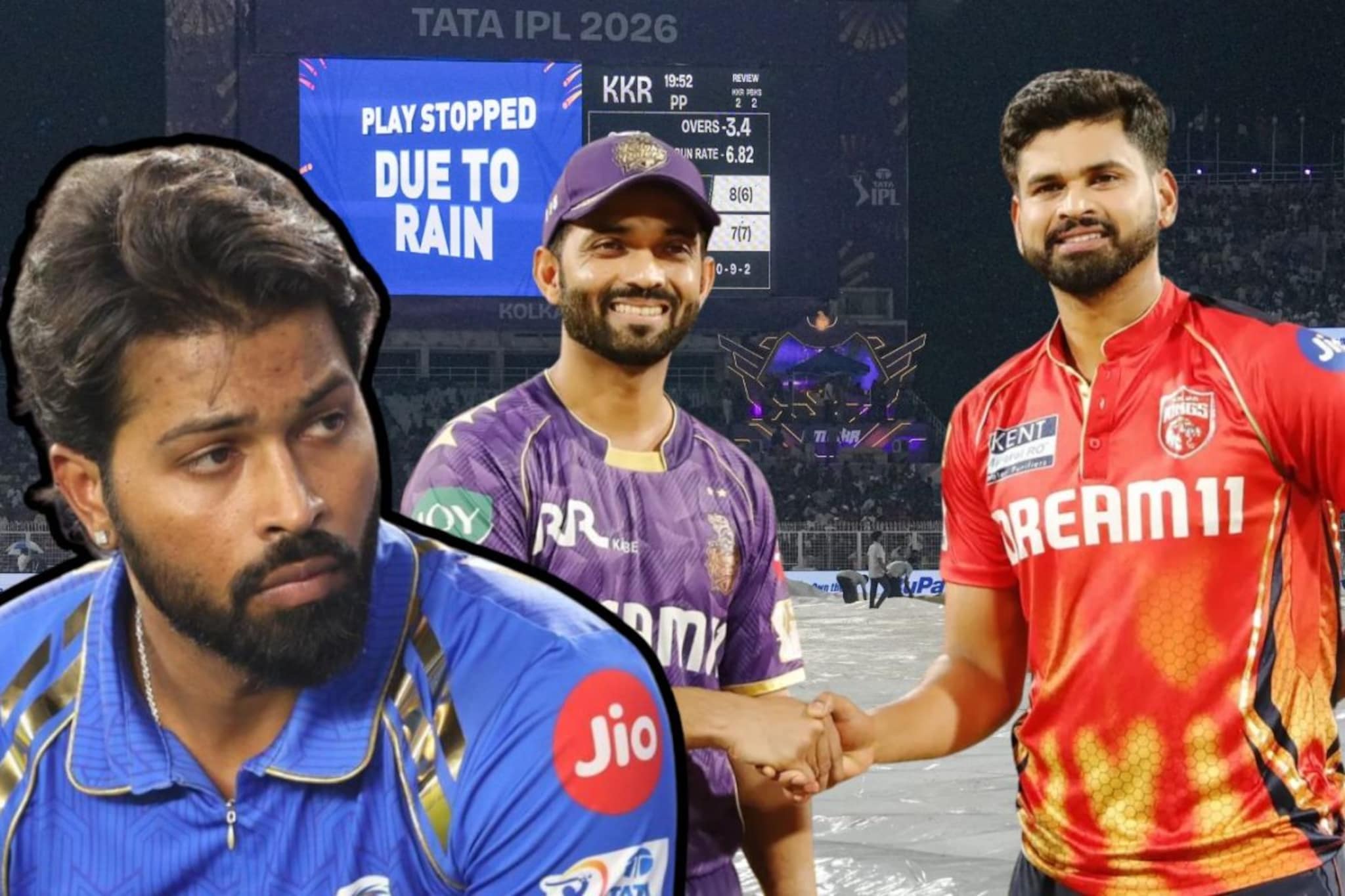 मॅच कॅन्सल, पण पॉईंट्स टेबल उलटं फिरलं, चौथ्या क्रमांकाची पंजाब टॉपला, मुंबई कितव्या नंबरवर?