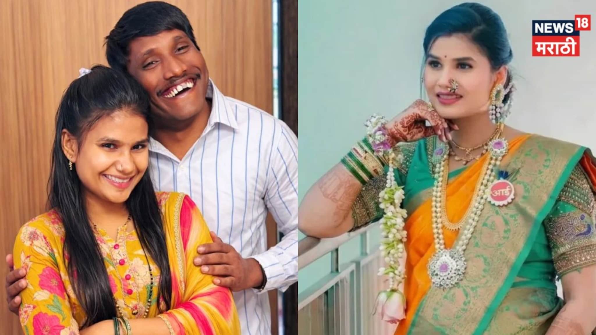 Suraj Chavan Wife Pregnancy : 4 महिन्यांआधी लग्न अन् सूरज चव्हाणच्या बायकोचं डोहाळे जेवण? संजनाचा बेबी बंपसह PHOTO व्हायरल