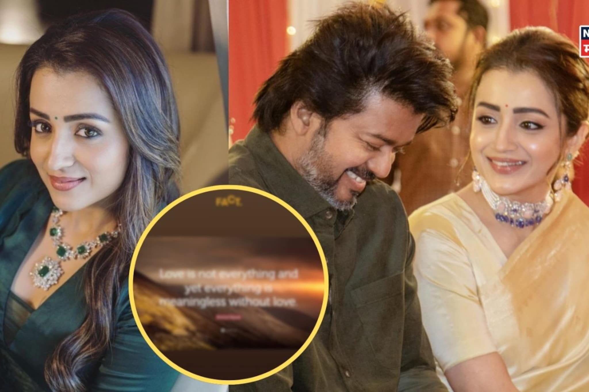 एकीकडे विजयसोबत अफेअरच्या चर्चा, दुसरीकडे प्रेमाबद्दल हे काय म्हणाली तृषा कृष्णन?