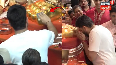 Rohit Sharma seeks blessings at Lalbaugcha Raja