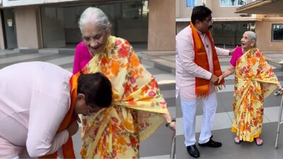 94-Year-Old Grandma Scolds Aadesh Bandekar for Stopping Show, Viral Video Delights Fans!
