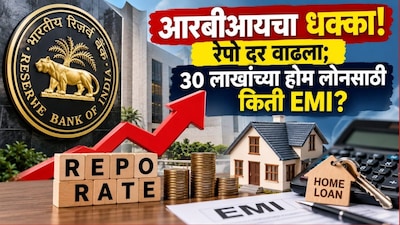आरबीआयचा धक्का! रेपो दर वाढला; ३० लाखांच्या होम लोनसाठी किती भरावा लागणार EMI?