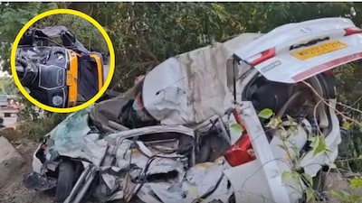 Horrific Accident Under Kanchanwadi Flyover: Truck Smashes Ertiga and Two Auto-Rickshaws