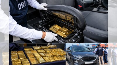 DRI seizes 5.83 kg gold worth Rs 8.98 crore hidden in secret car compartment in Visakhapatnam