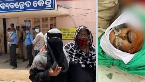 ହାଇଦରର ଶବ ଦେଖି ବାହାରୁଛନ୍ତି ତା’ ସ୍ତ୍ରୀ; (ଡାହାଣ) ମୃତ ହାଇଦର୍