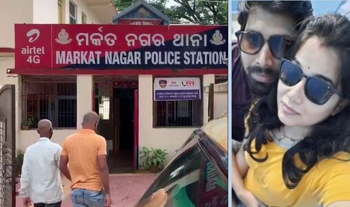 ପୋଷ୍ଟମର୍ଟମ ରିପୋର୍ଟ ନେବାକୁ ସୌମ୍ୟଙ୍କ ପିତା ଥାନାକୁ ଯାଉଛନ୍ତି; (ଡାହାଣ) ସୌମ୍ୟ ଓ ବିଦ୍ୟା