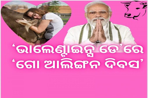 ଭାଲେଣ୍ଟାଇନ୍ସ ଡେରେ ପାଳନ ହେବ' ଗୋ ଆଲିଙ୍ଗନ ଦିବସ'; ସରକାରଙ୍କ ଉପରେ ପ୍ରଶ୍ନ ଉଠାଇଲେ ବିରୋଧୀ