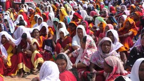 ଆଙ୍ଗନବାଡି଼ କର୍ମୀମାନେ ୧୪ ଦଫା ଦାବୀ ନେଇ ବିକ୍ଷୋଭ ପ୍ରଦର୍ଶନ କରୁଛନ୍ତି