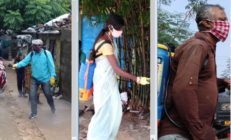ଭୁବନେଶ୍ୱରର ୩ କୋଭିଡ଼ ଯୋଦ୍ଧା ମାଗଣାରେ ଘର ଘର ବୁଲି ସାନିଟାଇଜ କରୁଛନ୍ତି; CM ପ୍ରଶଂସା କଲେ