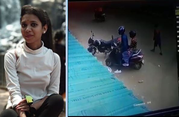  ଝରାଫୁଲ; (ଡାହାଣ) ତୃତୀୟ ସିସିଟିଭି ଫୁଟେଜରେ ରେସ୍ତୋରାଁ ବାହାରେ ସେ ରାକେଶଙ୍କ ସହ ଦିଶୁଛନ୍ତି ।