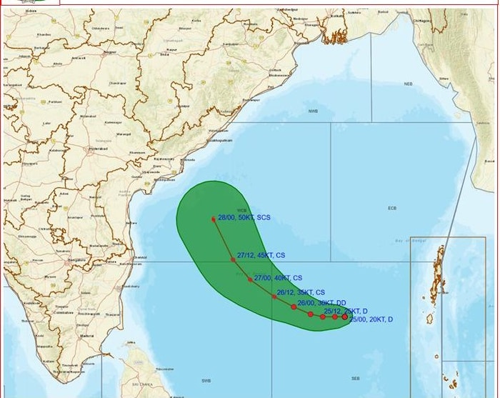  ତେବେ ନୂଆ ଟ୍ରାକ୍‌ରେ ଭୀଷଣ ବାତ୍ୟାରେ ପରିଣତ ହେବା ନେଇ ଆକଳନ କରାଯାଇଥିବା ବେଳେ ପବନର ବେଗ ୧୦୦କିମି ଛୁଇଁବ ବୋଲି ପୂର୍ବାନୁମାନ କରାଯାଇଛି । ପୂର୍ବରୁ ପବନର ବେଗ ୭୦/୮୦କିମି ରହିବା ନେଇ ସୂଚନା ଦେଇଥିଲା ପାଣିପାଗ ବିଭାଗ । ଏବେ ତାହା ୧୦୦ ଛୁଇଁବା ନେଇ ଆକଳନ କରାଯାଉଛି ।