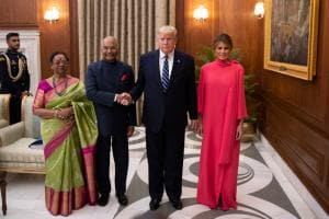 Donald Trump, Melania Attend State Banquet with President Kovind