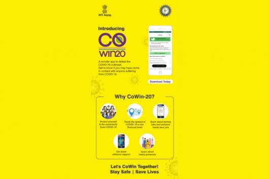 Indian Govt to Launch CoWin-20 App to Track People and Curb Coronavirus Spread