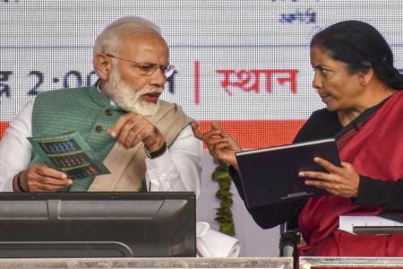 File photo of Finance Minister Nirmala Sitharaman with Prime Minister Narendra Modi. (PTI) 