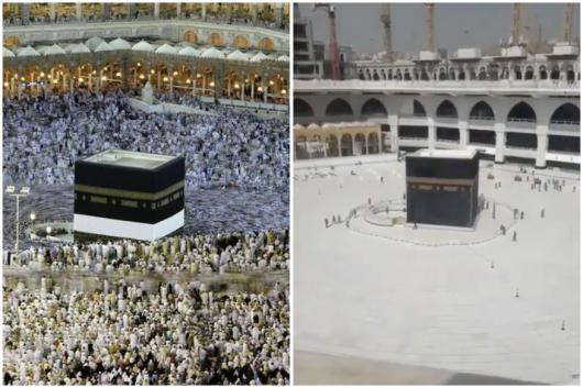 Image result for Hajj coronavirus before and after