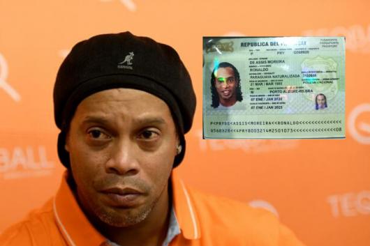 Ronaldinho arrested with 'fake' passport in Paraguay (Photo Credit: Reuters/Twitter)