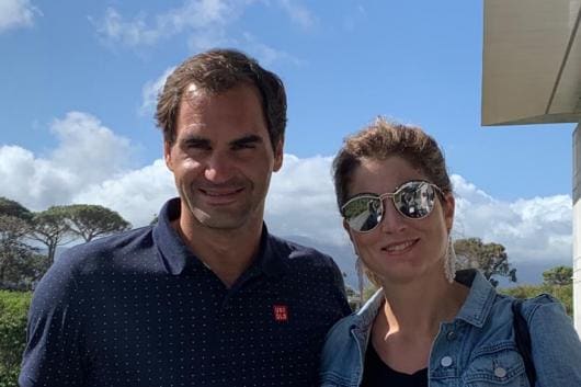 Roger Federer and his wife Mirka