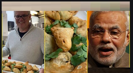 ਆਸਟਰੇਲਿਆਈ PM ਦੇ ਹੱਥ 'ਚ ਸਮੋਸੇ ਵੇਖ ਮੋਦੀ ਨੇ ਕਿਹਾ-ਯਾਰ ਇਹ ਤਾਂ ਬੜੇ ਸਵਾਦ ਨੇ...