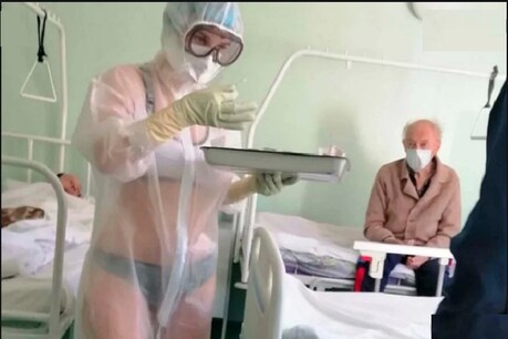 PPE ਸੂਟ ਥੱਲੇ ਸਿਰਫ 'ਅੰਡਰਗਾਰਮੈਂਟਸ' ਪਾ ਕੇ ਇਲਾਜ ਕਰਨ ਵਾਲੀ ਨਰਸ ਸਸਪੈਂਡ
