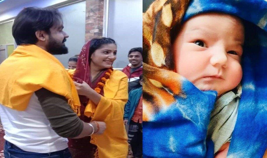 ਹਿਸਾਰ : ਫੇਮ ਸਪਨਾ ਚੌਧਰੀ ਦਾ ਛੋਟਾ ਜਿਹਾ ਮਹਿਮਾਨ ਆਇਆ ਹੈ। ਸਪਨਾ ਚੌਧਰੀ, ਜੋ ਕਿ ਬਿੱਗ ਬੌਸ ਦੇ ਪ੍ਰੋਗਰਾਮ ਵਿਚ ਵੀ ਸ਼ਾਮਲ ਹੋਈ ਸੀ, ਉਨ੍ਹਾਂ ਦੀ ਮਾਂ ਬਣਨ ਦੀ ਖ਼ਬਰ ਮਿਲਦਿਆਂ ਹੀ ਉਸ ਨੂੰ ਵਧਾਈਆਂ ਮਿਲ ਰਹੀਆਂ ਹਨ। ਉਸਦੇ ਬੇਟੇ ਦੀ ਪਹਿਲੀ ਫੋਟੋ ਵੀ ਵਾਇਰਲ ਹੋ ਰਹੀ ਹੈ। (Photo: News18) ਹਿਸਾਰ : ਫੇਮ ਸਪਨਾ ਚੌਧਰੀ ਦਾ ਛੋਟਾ ਜਿਹਾ ਮਹਿਮਾਨ ਆਇਆ ਹੈ। ਸਪਨਾ ਚੌਧਰੀ, ਜੋ ਕਿ ਬਿੱਗ ਬੌਸ ਦੇ ਪ੍ਰੋਗਰਾਮ ਵਿਚ ਵੀ ਸ਼ਾਮਲ ਹੋਈ ਸੀ, ਉਨ੍ਹਾਂ ਦੀ ਮਾਂ ਬਣਨ ਦੀ ਖ਼ਬਰ ਮਿਲਦਿਆਂ ਹੀ ਉਸ ਨੂੰ ਵਧਾਈਆਂ ਮਿਲ ਰਹੀਆਂ ਹਨ। ਉਸਦੇ ਬੇਟੇ ਦੀ ਪਹਿਲੀ ਫੋਟੋ ਵੀ ਵਾਇਰਲ ਹੋ ਰਹੀ ਹੈ। (Photo: News18)