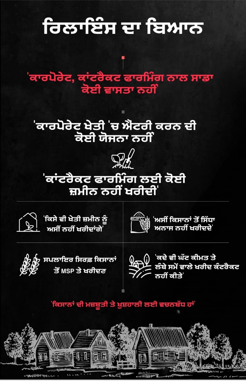 ਕਾਰਪੋਰੇਟ, ਕਾਂਟਰੈਕਟ ਫਾਰਮਿੰਗ ਨਾਲ ਸਾਡਾ ਕੋਈ ਵਾਸਤਾ ਨਹੀਂ।